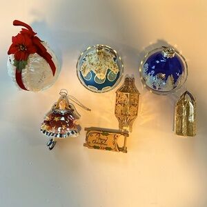 Christmas Ornament Assortment.  Seven Different Styles.